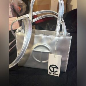 Small Silver Telfar Bag